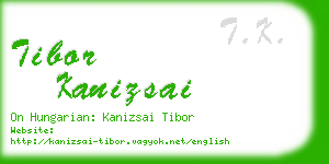 tibor kanizsai business card